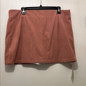 HALARA Corduroy Mini Skirt in Rust
